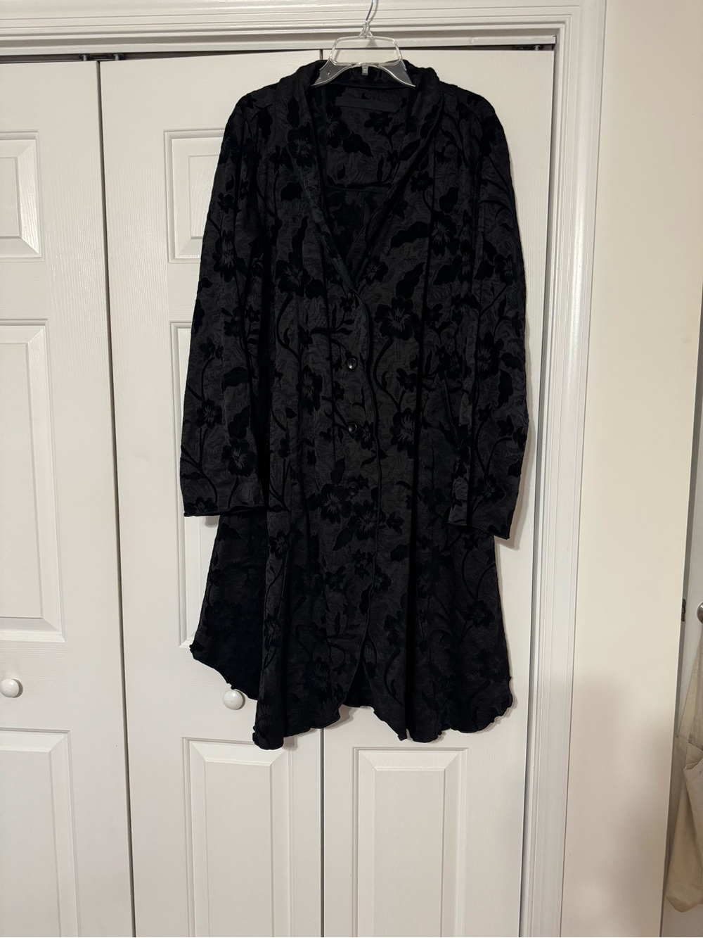 Cynthia Ashby, oversized XXL, floral midi formal jacket